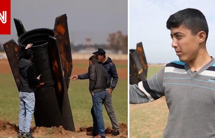 متابعة: فيديو يظهر سقوط صاروخ تم اعتراضه قرب مدينة القامشلي في سوريا