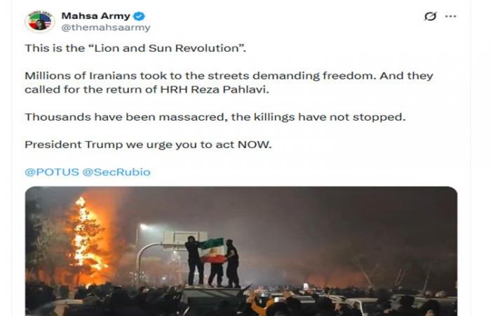 فيديو متداول لـ"رفع علم الملكية خلال احتجاجات جديدة في إيران".. ما حقيقته؟