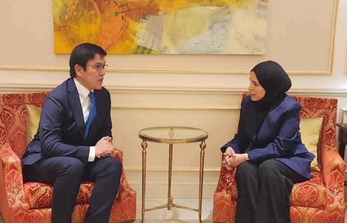 المندوب الدائم لدولة قطر لدى الأمم المتحدة تجتمع مع نائب رئيس مجلس وزراء قيرغيزستان