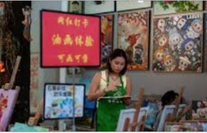 قرية أعمال فنية مقلدة بالصين