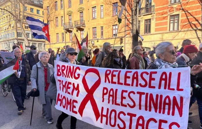 احتجاج في السويد على الهجمات الإسرائيلية