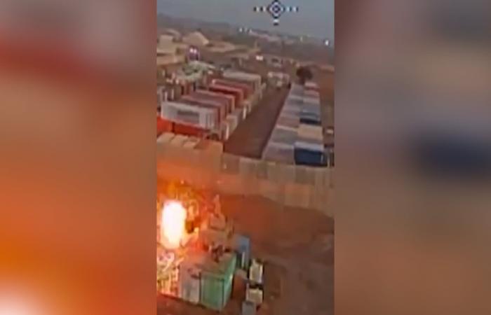 فيديو يُظهر استهداف طائرة مسيّرة لمنشأة أمريكية في العراق