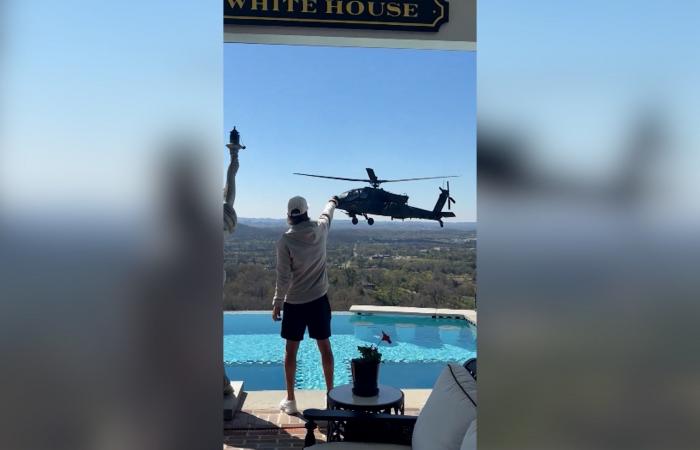 شاهد مروحية "أباتشي" العسكرية تحلّق فوق منزل المغني كيد روك.. والجيش الأمريكي يحقق