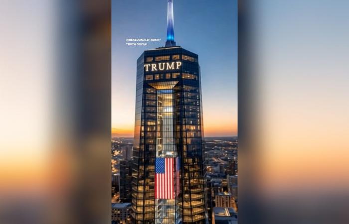 بوابة ذهبية واسمه يشع في الأفق.. هكذا يتخيل ترامب مكتبته الرئاسية بميامي