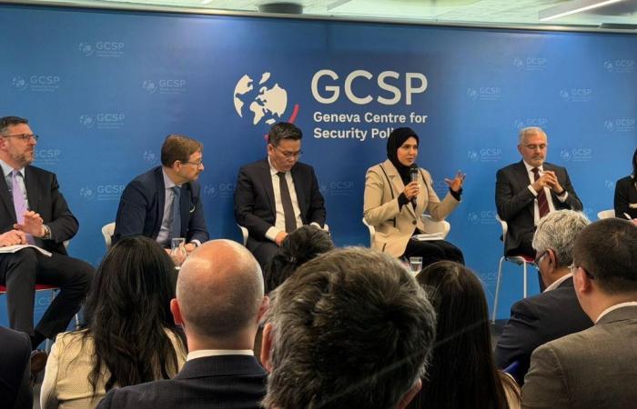 المندوب الدائم لدولة قطر لدى مكتب الأمم المتحدة بجنيف تشارك في حدث حول الدبلوماسية والأمن