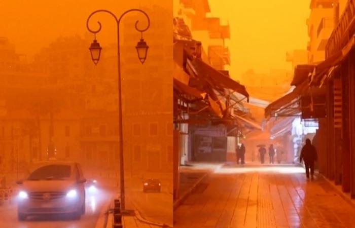 مشهد غريب.. ضباب قرمزي مثير للقلق يلف جزيرة كريت