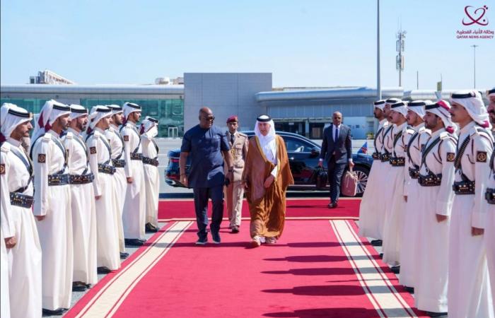 رئيس جمهورية الكونغو الديمقراطية يغادر الدوحة