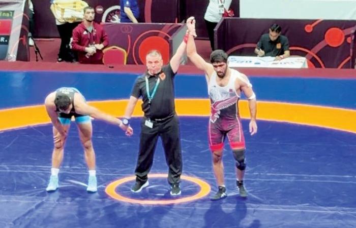 إنجاز مهم لبطلنا شاهين محمد في بطولة آسيا للمصارعة