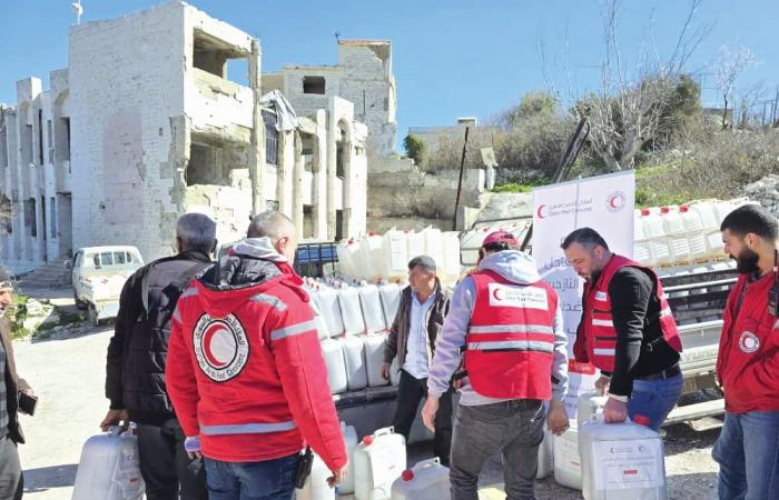 الهلال الأحمر: دعم إنساني عاجل للنازحين جنوب سوريا