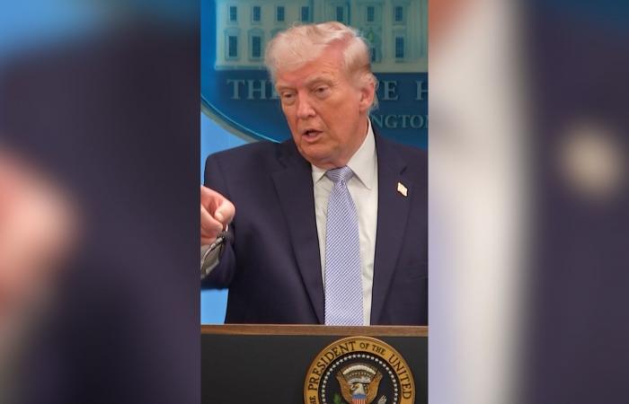 شاهد رد ترامب على سؤال حول "صحته العقلية" بعد منشوره "غير اللائق" تجاه إيران