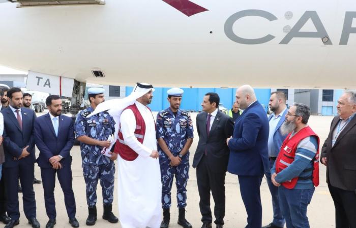 بتوجيهات من سمو الأمير.. طائرة قطرية تحمل أكثر من 100 طن من المساعدات الإنسانية إلى لبنان