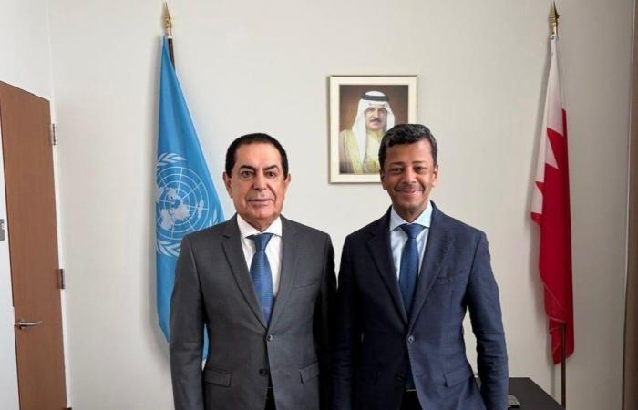 رئيس مجلس رؤساء الجمعية العامة للأمم المتحدة يجتمع مع مندوب البحرين لدى الأمم المتحدة والرئيس الحالي لمجلس الأمن