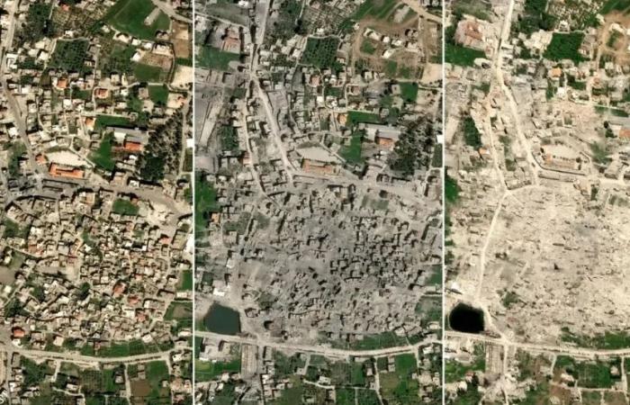 على طريقة غزة.. صور أقمار صناعية تكشف محو إسرائيل لقرى لبانية بالكامل 