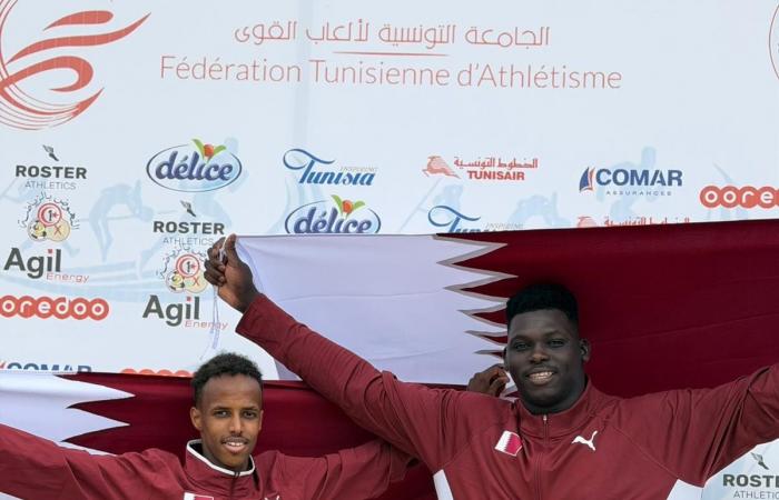 ميداليتان ذهبية وفضية لقطر في البطولة العربية لألعاب القوى بتونس