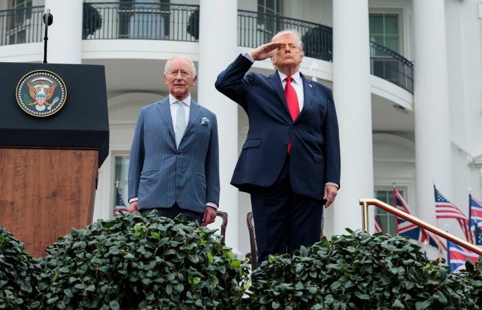 بالصور:
      أميركا
      تحتفي
      بالملك
      تشارلز...
      وترمب
      يشيد
      بعمق
      «العلاقة
      الخاصة»
      مع
      بريطانيا