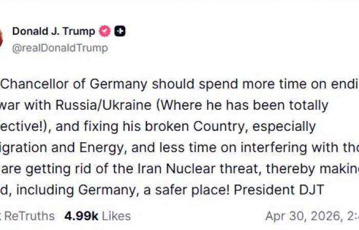 بعد
      تهديد
      ترمب...
      ألمانيا
      تستعد
      لاحتمال
      خفض
      الوجود
      العسكري
      الأميركي
      على
      أراضيها