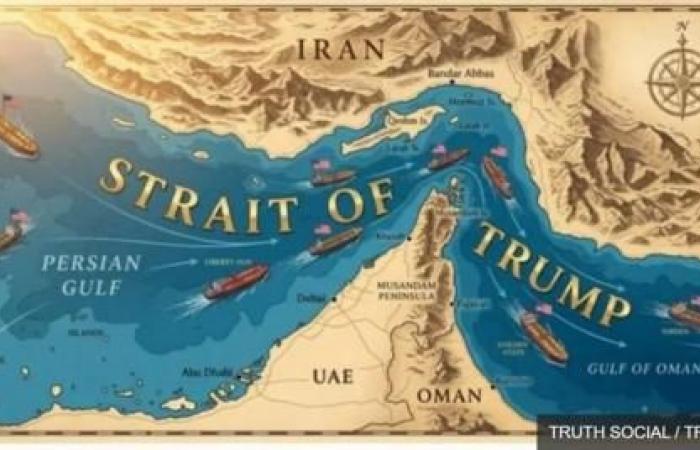 ترامب يشير إلى مضيق هرمز بـ"مضيق ترامب" وإيران تسخر من التهديدات الأمريكية