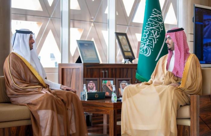 محافظ الدرعية بالمملكة العربية السعودية يجتمع مع سفير دولة قطر