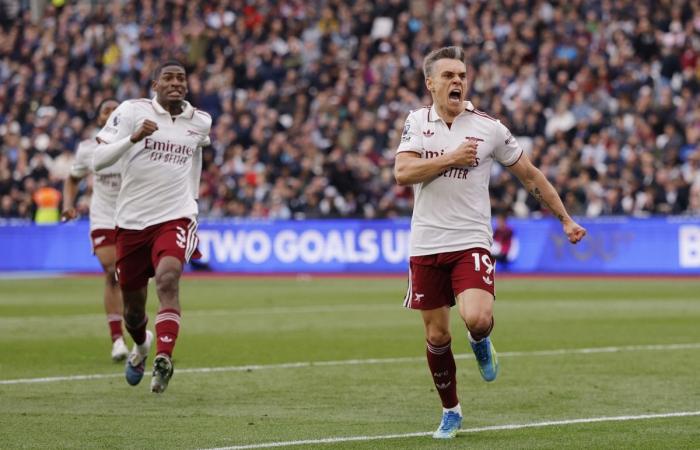 الدوري الإنجليزي.. أرسنال يتخطى وست هام يونايتد ويقترب من التتويج باللقب