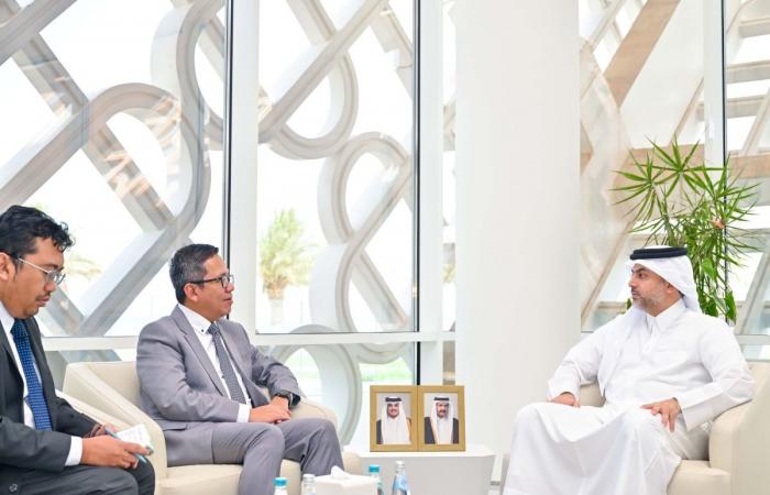  الرئيس التنفيذي لهيئة المناطق الحرة يجتمع مع سفير إندونيسيا