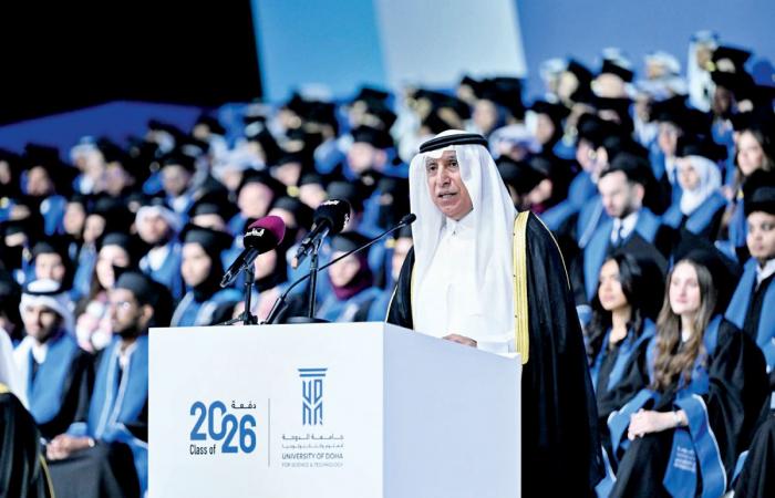 د. سالم النعيمي رئيس جامعة الدوحة: حفل تخرج دفعة 2026 يجسد محطة استثنائية في مسيرة الجامعة