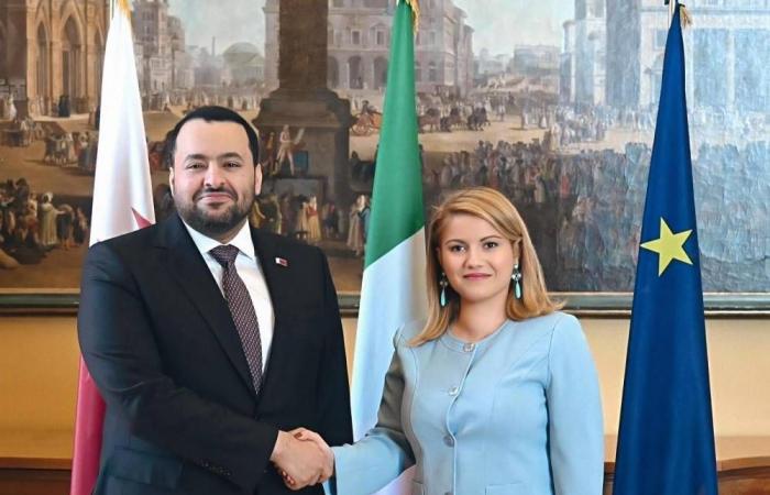 وزير الدولة بوزارة الخارجية يجتمع مع مسؤولين إيطاليين