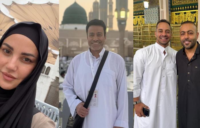 من بينهم درّة زروق وتامر عاشور.. فنانون يؤدون مناسك الحج هذا العام