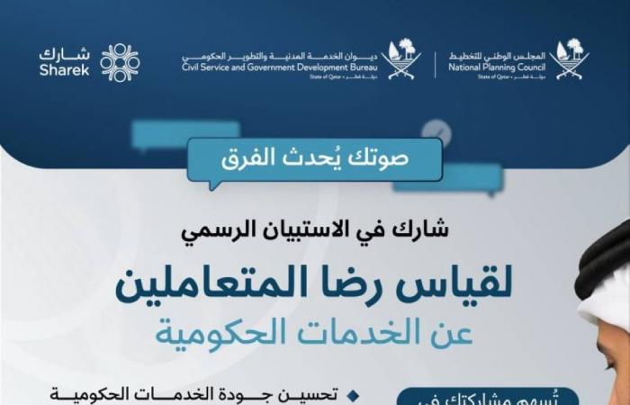 ​إطلاق استبيان رضا المتعاملين عن الخدمات الحكومية