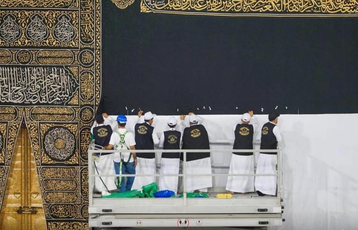 كم كيلوغراماً من الحرير والذهب والفضة يدخل في صناعة كسوة الكعبة؟