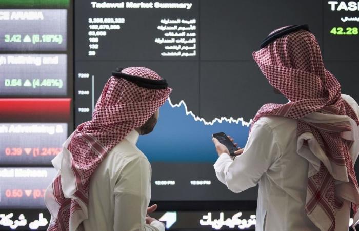 مؤشر الأسهم السعودية يغلق مرتفعا بـ 49.69 نقطة