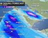 Warnings
      issued
      for
      Ontario's
      snow
      squalls
      and
      dangerous
      travel,
      risk
      of
      20+
      cm