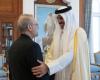 أمير قطر يلتقي علي لاريجاني.. وهذا ما ناقشاه في ظل التوترات بالمنطقة